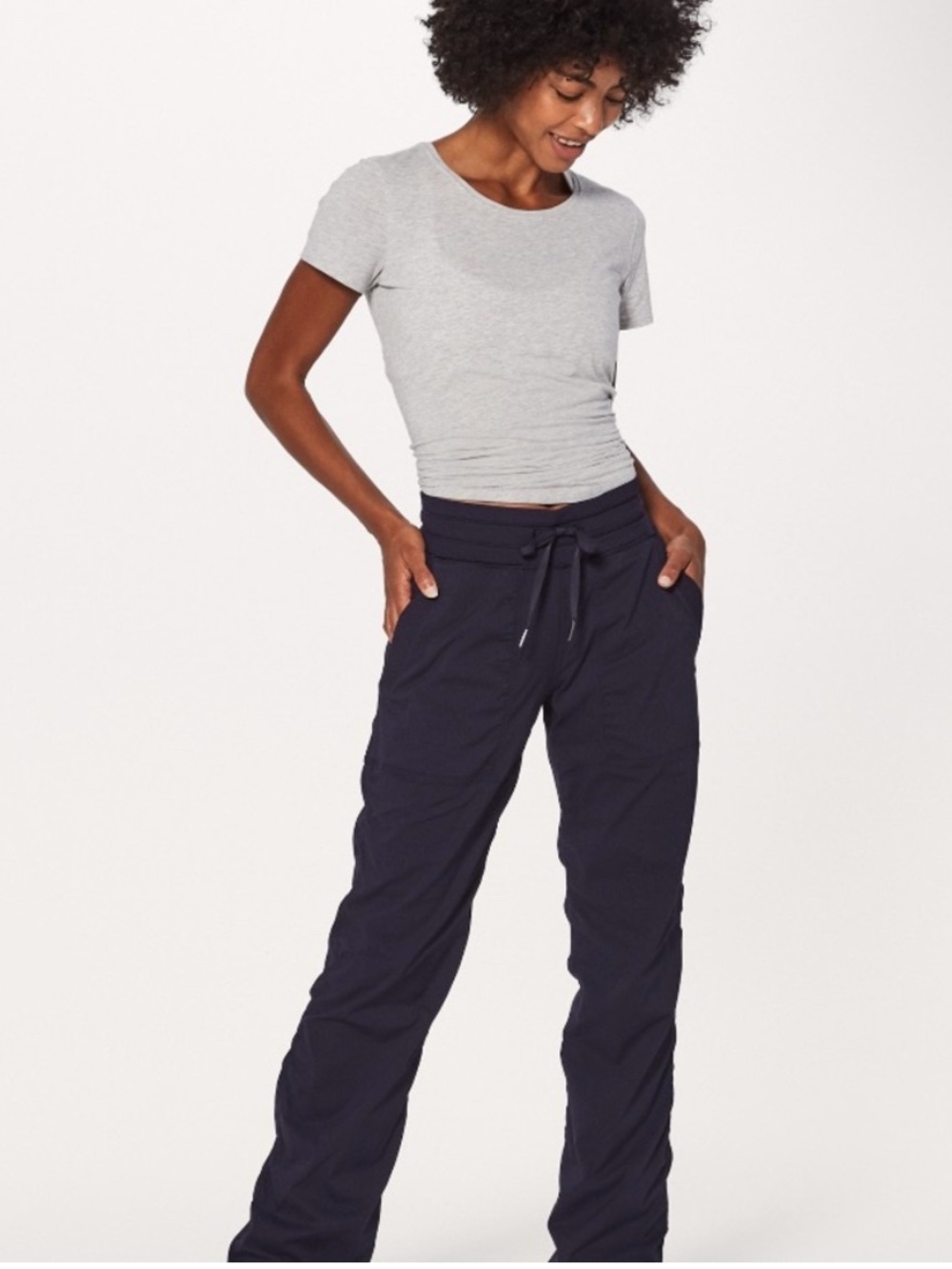 Lululemon Black Striped Dance Studio Pant- 4